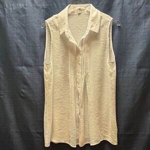Fever Sleeveless Ivory Blouse